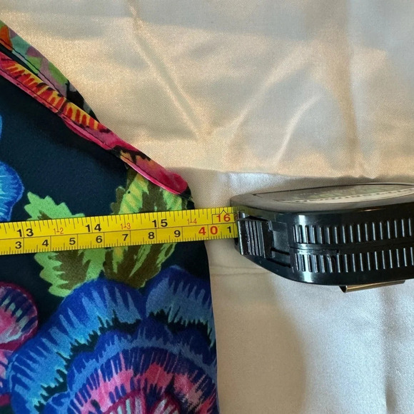 Just Taylor Floral Dress Womens Blue Floral Spaghetti Strap -Hanky Hem- size 6 … - Picture 7 of 10